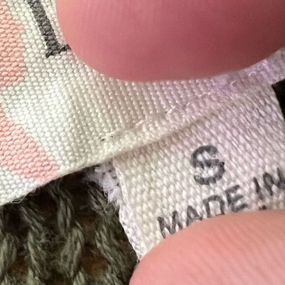 Latiste by Amy Womens Sweater Tunic Top Long Sleeve Cable Knit Army Green Small - Picture 3 of 7